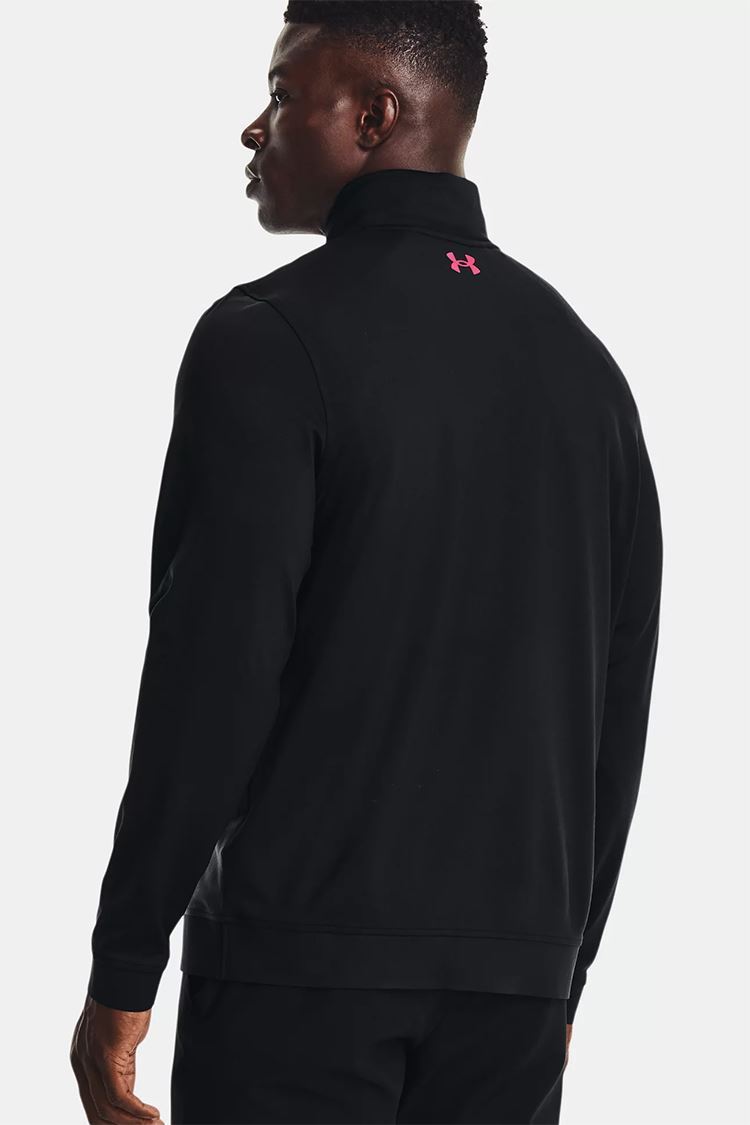 Picture of Under Armour Men's UA Storm Midlayer 1/2 Zip - Black / Penta Pink 002