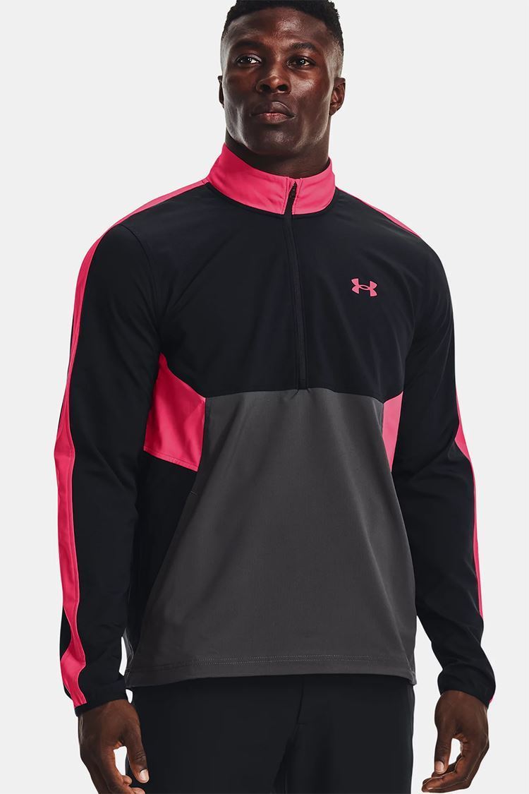 Picture of Under Armour Men's UA Storm Windsrike 1/2 Zip - Black / Jet Grey 002