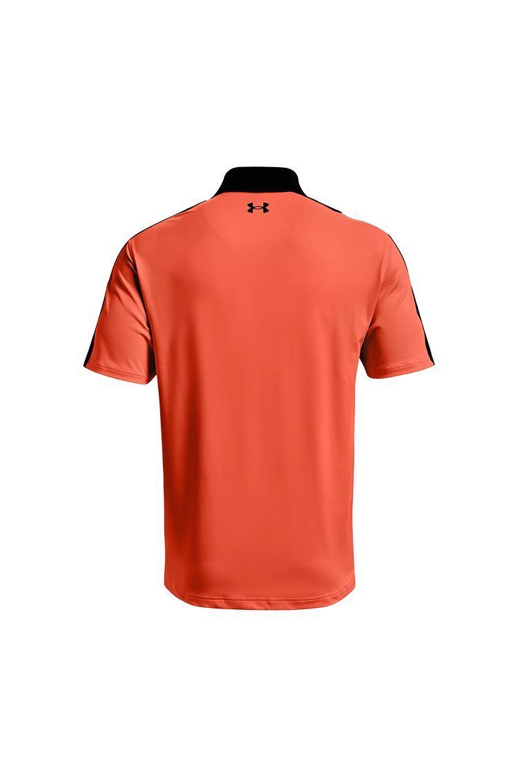 Picture of Under Armour zns Men's UA T2G Blocked Polo Shirt - Electric Tangerine / Black 824