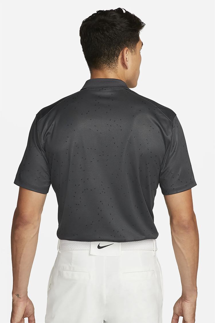 Nike Men's Dri Fit Victory Print Polo Shirt - Dark Smoke Grey 070 - CU9841