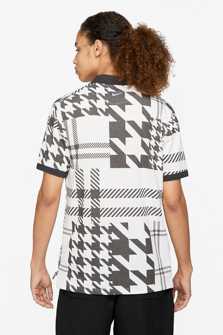 Picture of Nike Men's Plaid Mesh Golf Polo Shirt - White