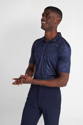 Picture of Calvin Klein zns Men's Grunge Print Polo Shirt - Navy