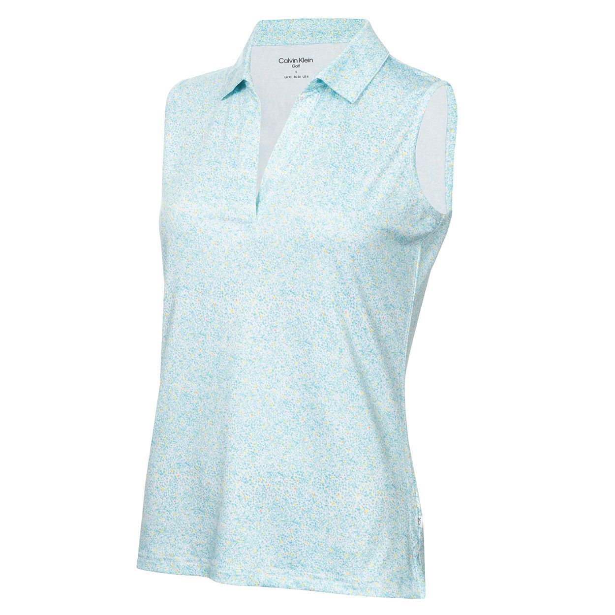Picture of Calvin Klein zns Ladies Alden Sleeveless Polo Shirt - Light Opal