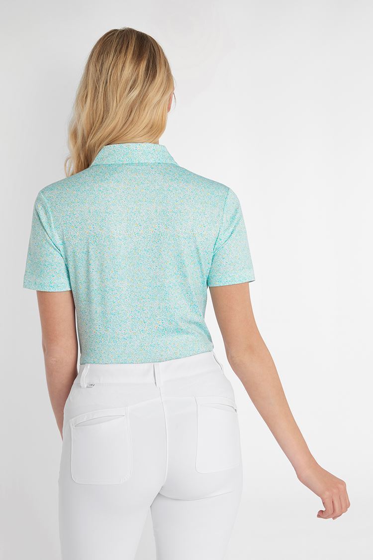 Picture of Calvin Klein Ladies Alden Polo Shirt - Light Opal - UK: 8 ONLY