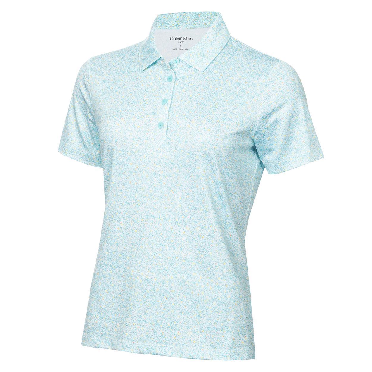 Picture of Calvin Klein Ladies Alden Polo Shirt - Light Opal - UK: 8 ONLY