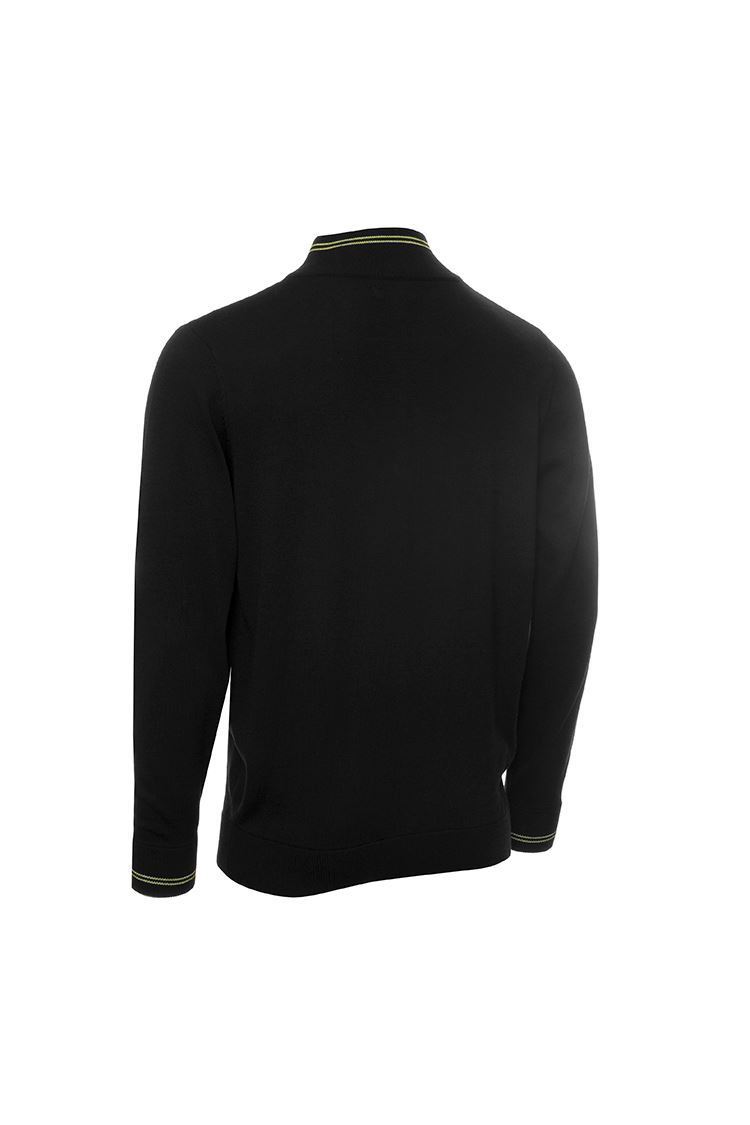 Picture of Calvin Klein Men's Monaco 1/2 Zip Sweater - Black / Lime (XL ONLY)