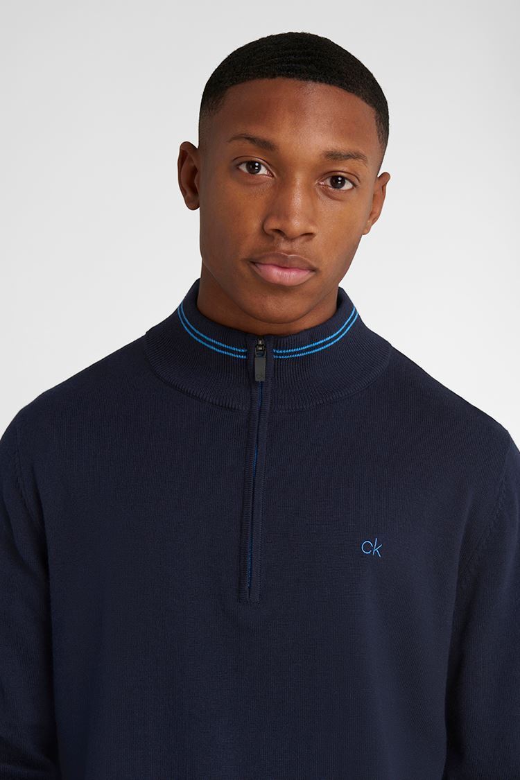 Picture of Calvin Klein zns Men's Monaco 1/2 Zip Sweater - Navy / Blue
