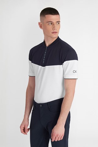 Show details for Calvin Klein Men's Cypress Polo Shirt - White / Navy - XXL Only
