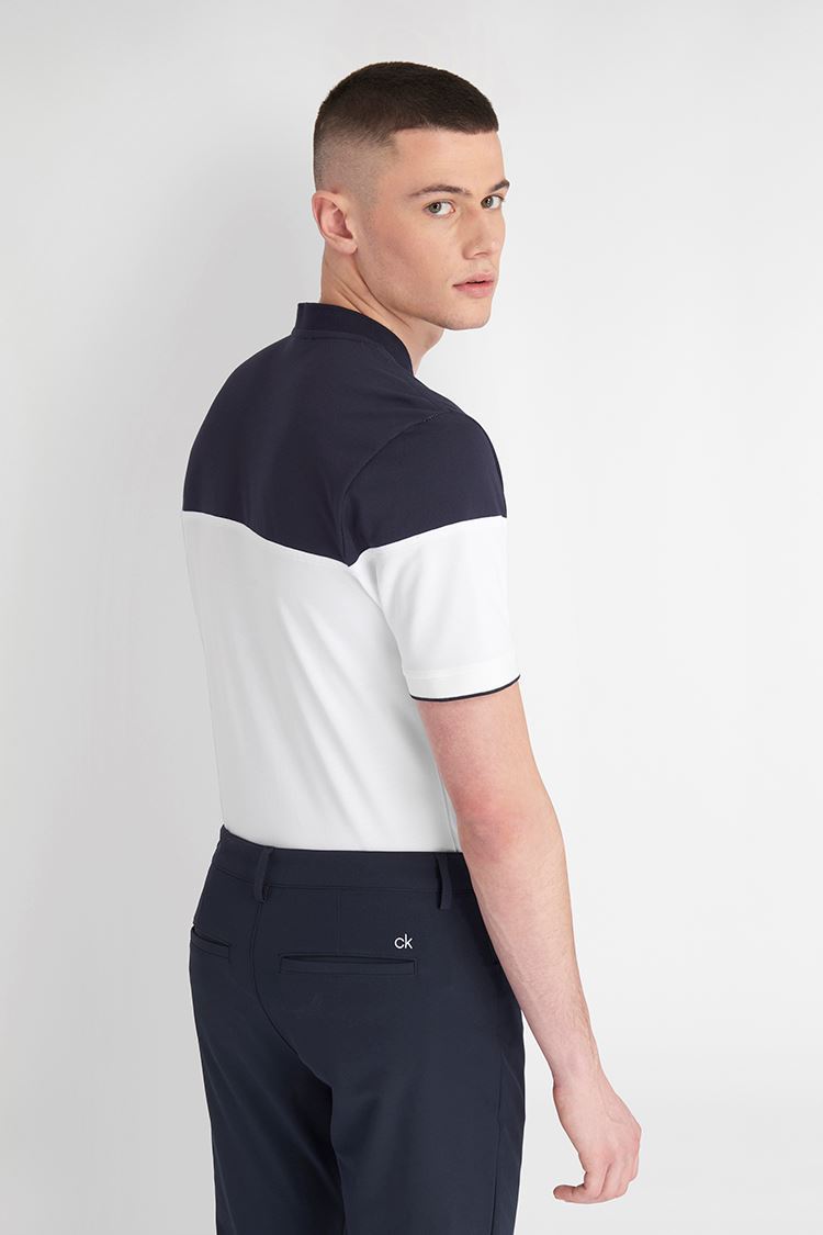 Picture of Calvin Klein Men's Cypress Polo Shirt - White / Navy - XXL Only