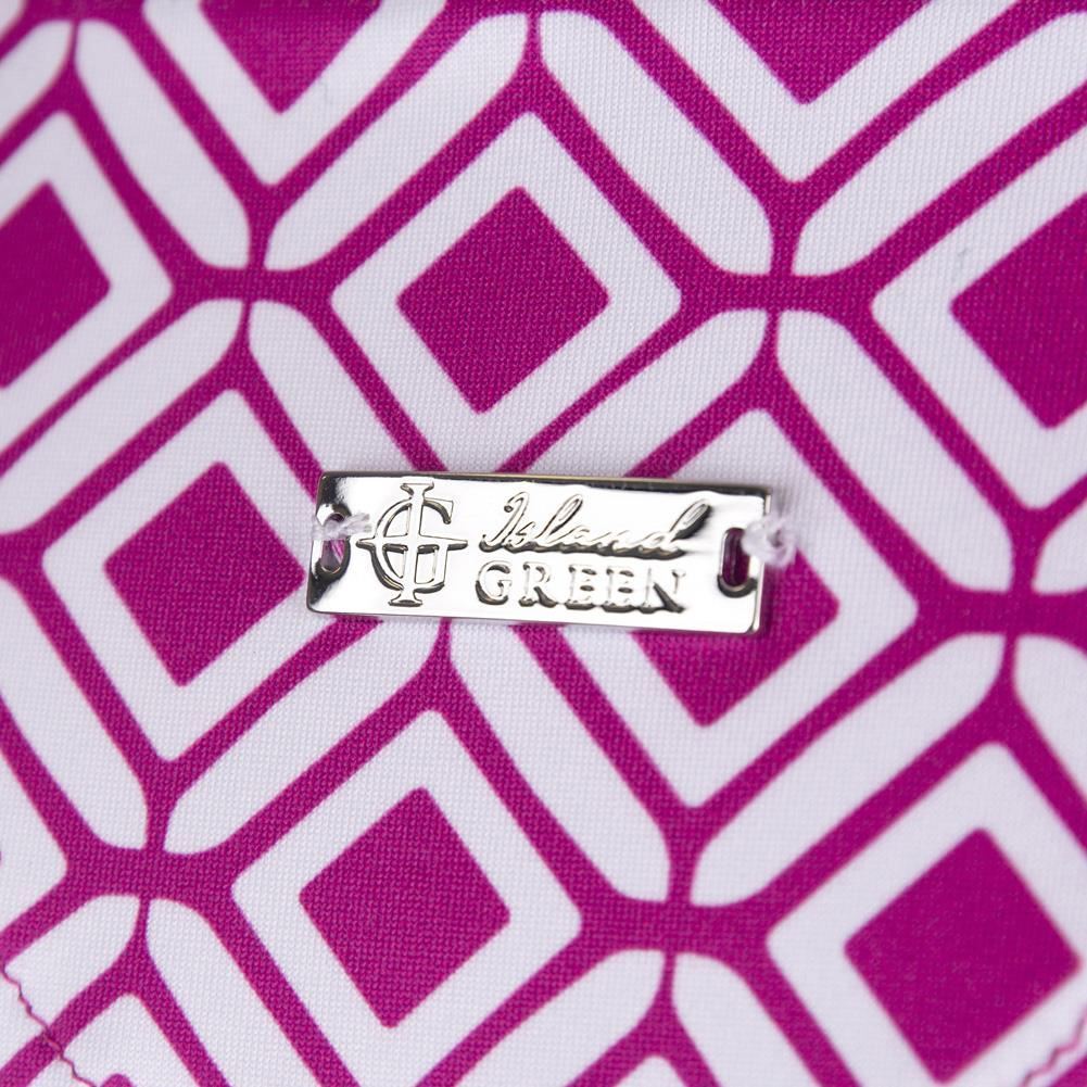 Picture of Island Green Ladies Geometric Print Raglan Sleeve Jacket - Orchid