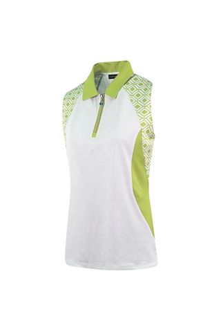 Picture of Island Green zns Ladies Panelled Sleeveless Polo Shirt - Apple