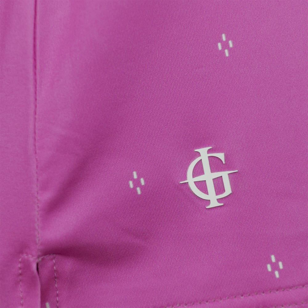 Picture of Island Green Ladies Diamond Print Sleeveless Polo Shirt - Orchid