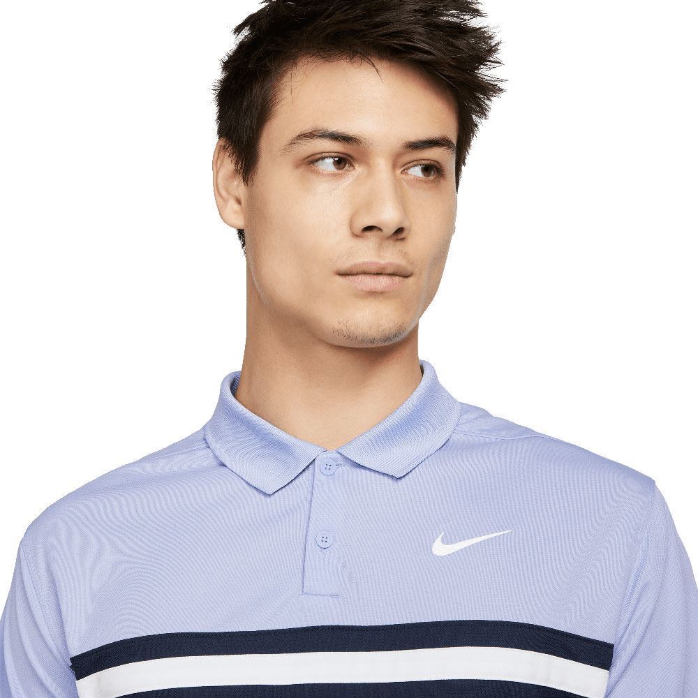 Picture of Nike zns Men's Dri Fit Victory Colour Block Polo Shirt - Light Thistle 569 - XL Only