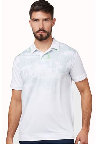 Show details for Callaway Men's Multi Colour Glitched Print Polo Shirt - Bright White