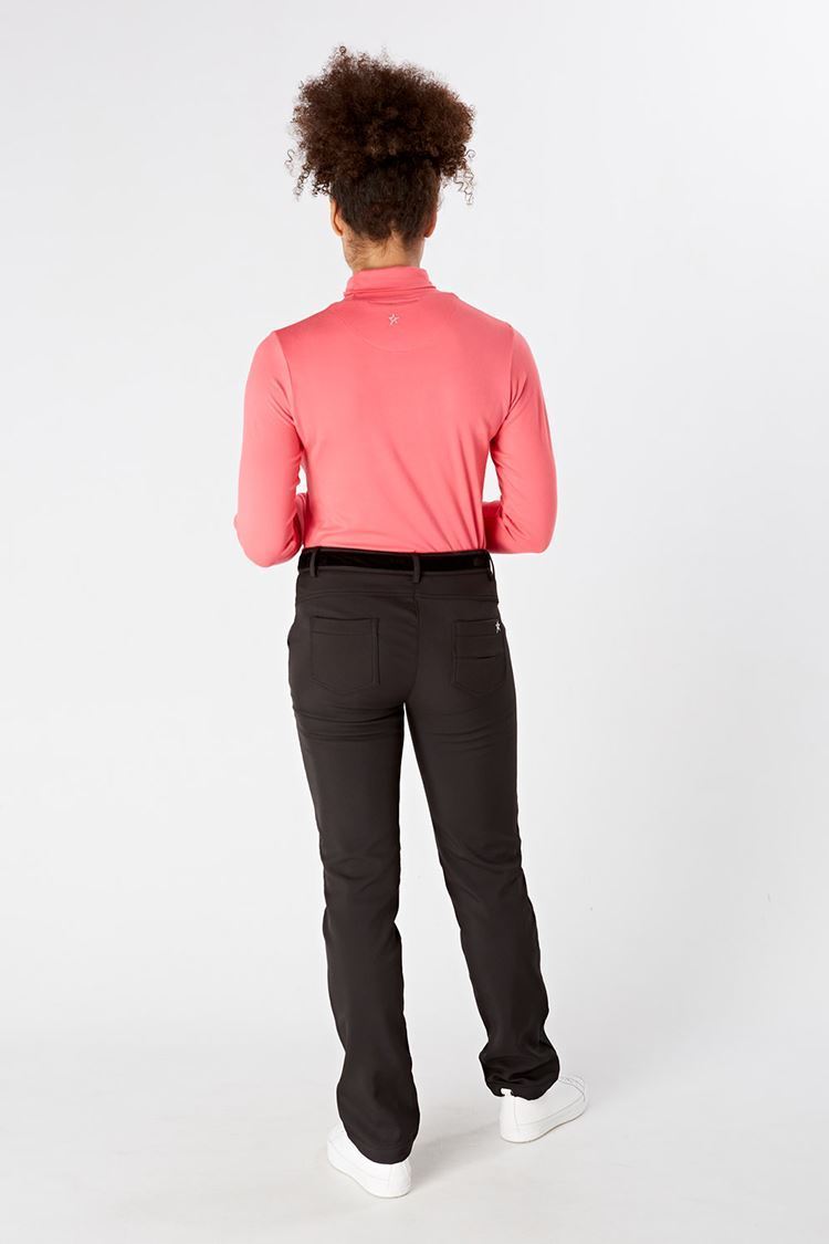 Picture of Swing out Sister Ladies Chamomile Roll Neck Top - Hot Pink