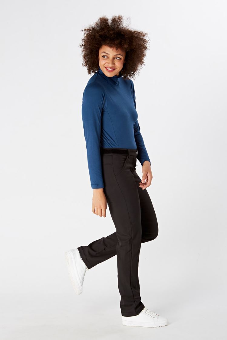Picture of Swing out Sister Ladies Chamomile Roll Neck Top - Lapis Blue