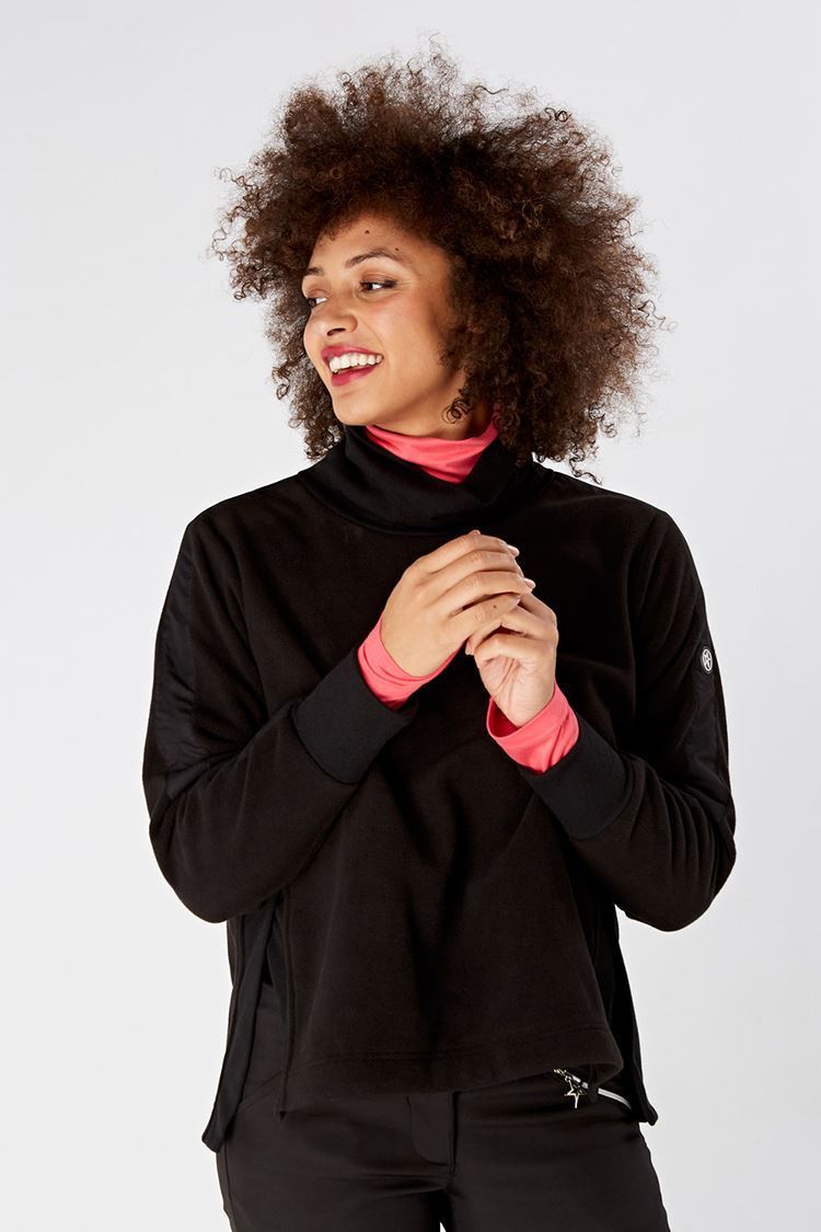 Picture of Swing out Sister Ladies Manuka Cosy Fleece Sweater - Black