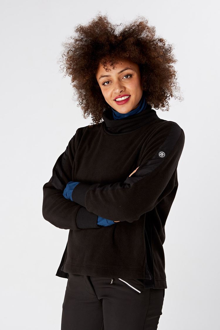 Picture of Swing out Sister Ladies Manuka Cosy Fleece Sweater - Black