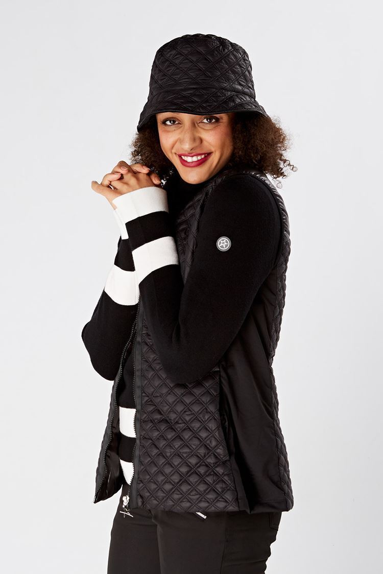 Picture of Swing out Sister zns Ladies Cedar Sweater - Black Magic / White