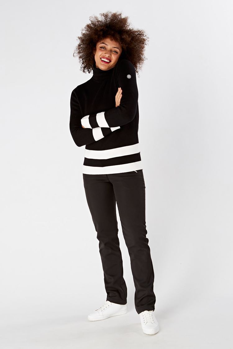 Picture of Swing out Sister zns Ladies Cedar Sweater - Black Magic / White