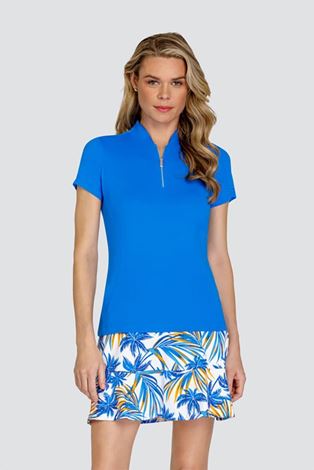 Show details for Tail Ladies Fallon Short Sleeve Golf Novelty Top - Pacific