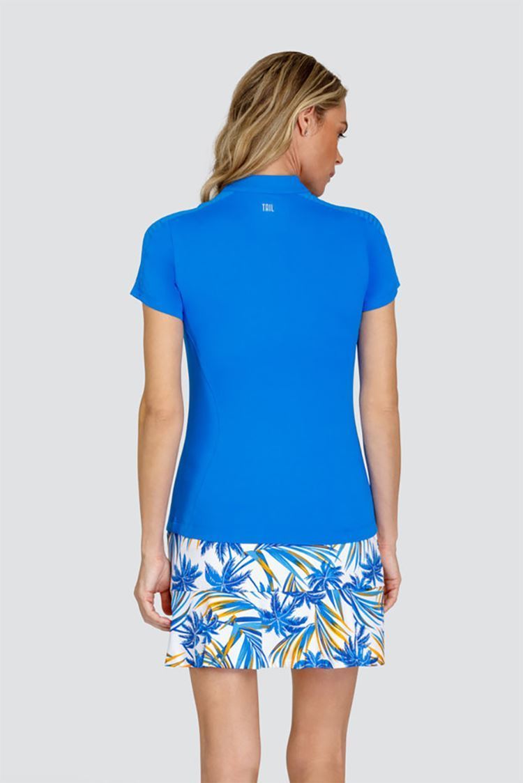 Picture of Tail Ladies Fallon Short Sleeve Golf Novelty Top - Pacific