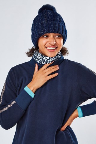 Picture of Swing out Sister zns Ladies Myrrh Bobble Hat - Midnight Navy