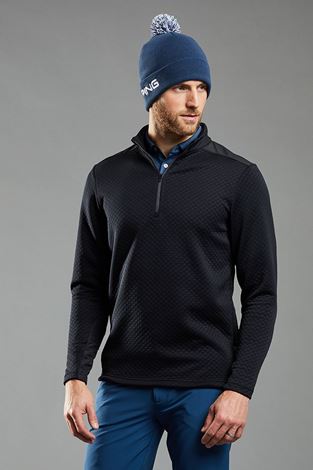 Show details for Ping Golf Men's Marshall Half Zip Fleece Sweater - Black / Black