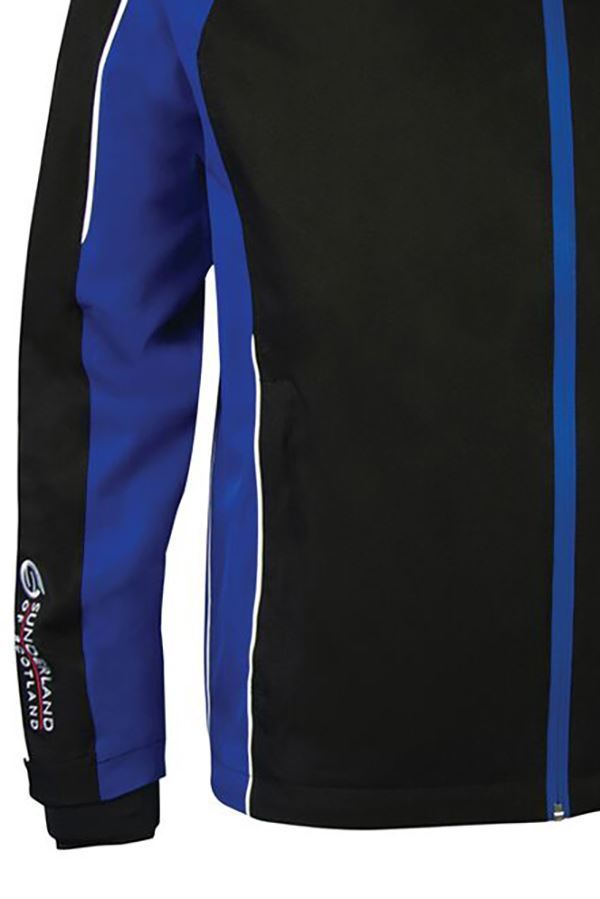 Picture of Sunderland of Scotland  zns Men's Vancouver Pro Waterproof Jacket - Black / Electric Blue / White