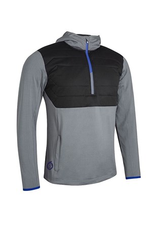 Picture of Sunderland of Scotland zns Men's Everest Padded Golf Hoodie - Gunmetal / Black / Electric Blue