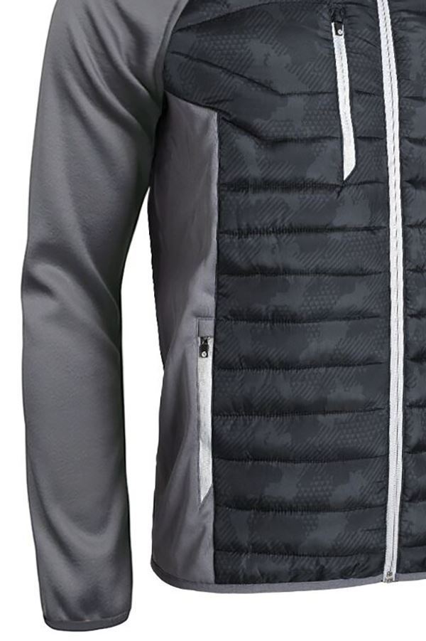 Sunderland of Scotland zns Men's Zermatt Padded Golf Jacket Black Camo / Gunmetal / Silver
