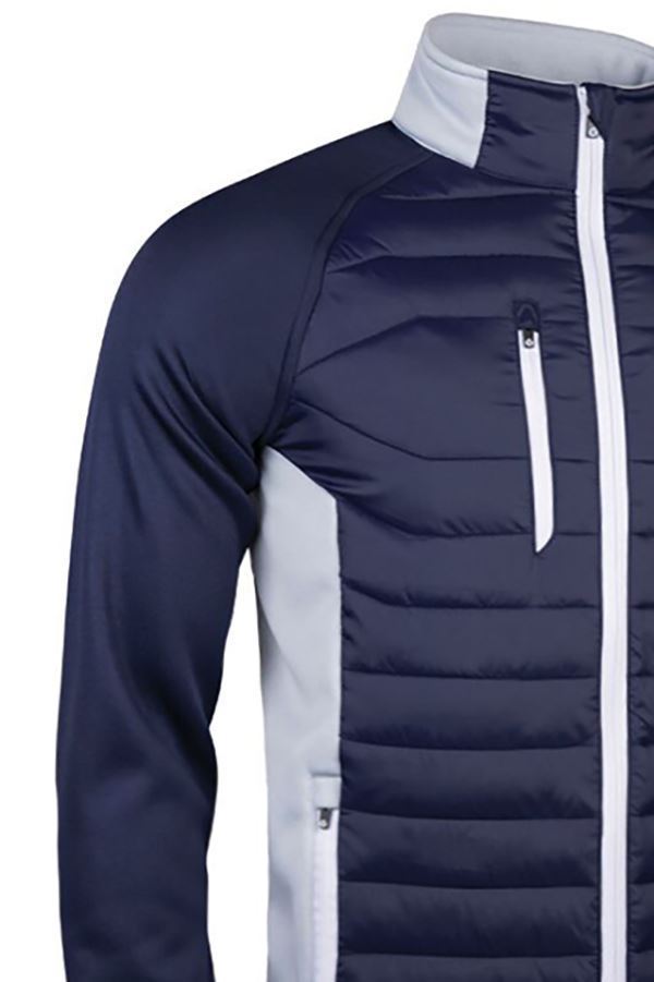 Sunderland of Scotland zns Men's Zermatt Padded Golf Jacket Navy / Silver / White SUNMC83ZER