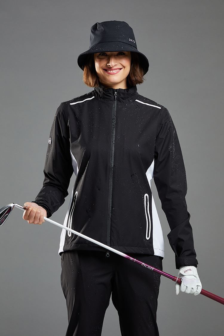 Picture of Ping Ladies Jayda Waterproof Jacket - Black / White