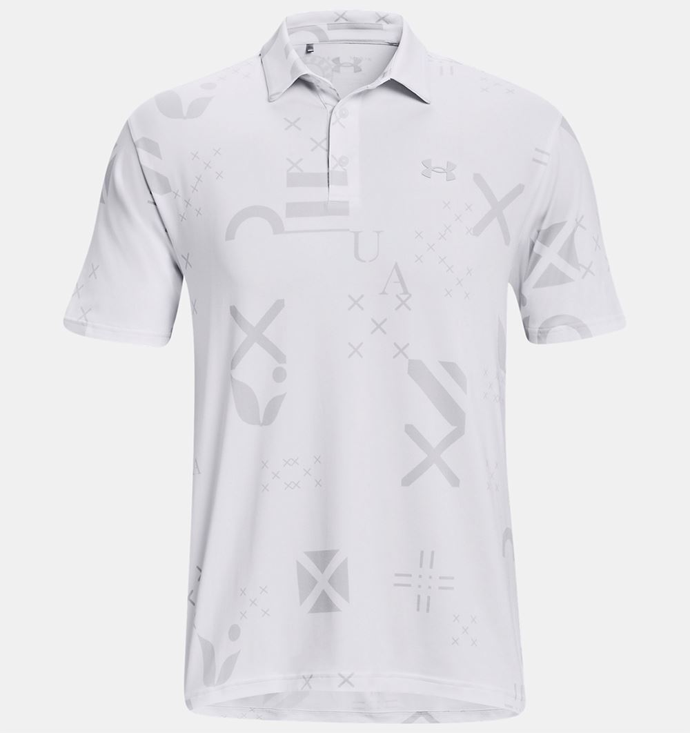 Picture of Under Armour zns Men's UA Playoff Polo 2.0 - White / Halo Grey 147