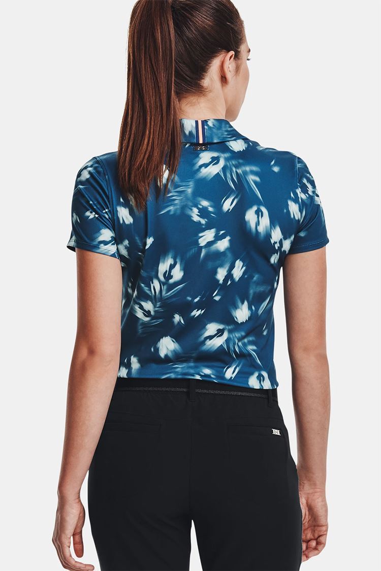 Under Armour Women's UA Zinger Blur Polo Shirt Petrol Blue / Fuse Teal 437 1373638