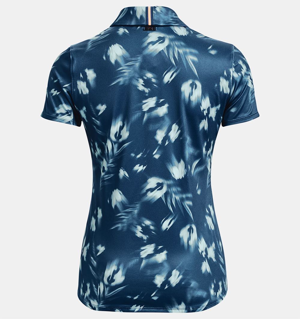 Picture of Under Armour Women's UA Zinger Blur Polo Shirt - Petrol Blue / Fuse Teal 437