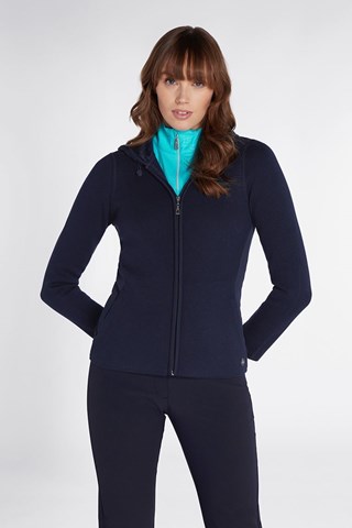 Picture of Green Lamb Ladies Kimberely Full Zip Hybrid Hoodie - Navy (UK: 8 ONLY)