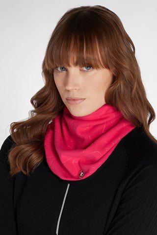 Picture of Green Lamb zns Ladies Isla Debossed Fleece Snood - Deep Pink