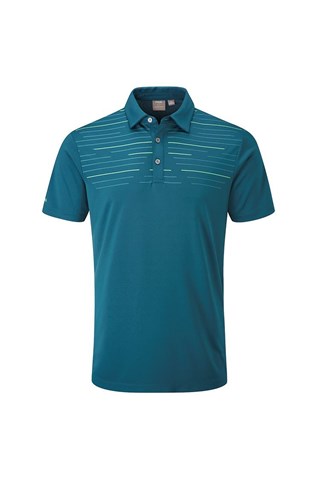 Picture of Ping Men's Portman Polo Shirt - Deep Atlantic / Scuba Blue - XXL ONLY