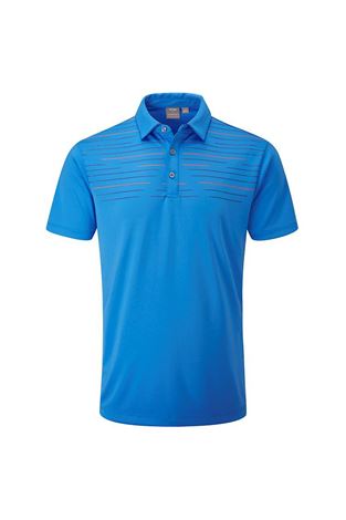 Show details for Ping Men's Portman Polo Shirt - French Blue / North Sea