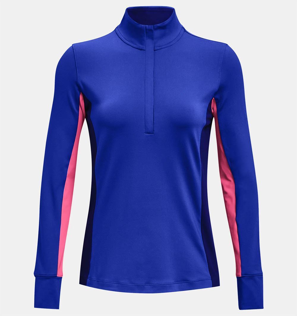 Picture of Under Armour Women's UA Storm Midlayer 1/2 Zip - Versa Blue / Pink Punk 486