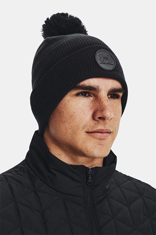 Picture of Under Armour Men's UA Coldgear Infrared Driver Pom Beanie - Black 001
