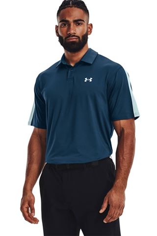 Picture of Under Armour Men's UA T2G Block Polo Shirt - Petrol Blue / Fuse Teal 437