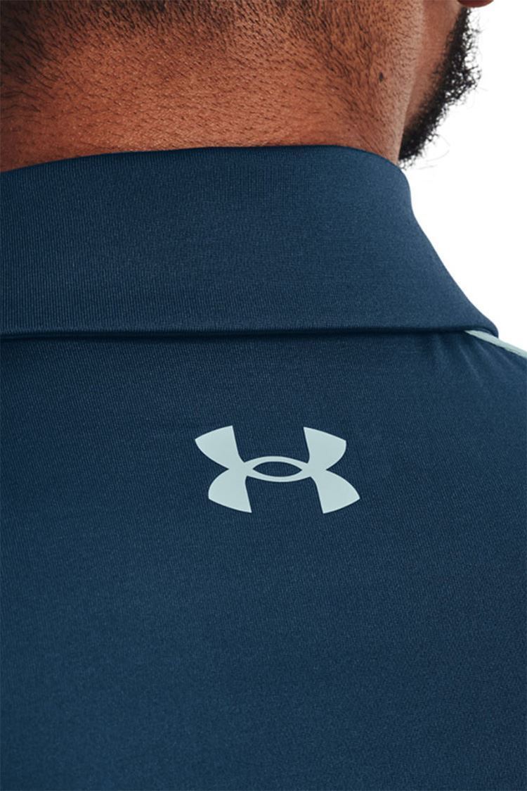 Picture of Under Armour zns Men's UA T2G Block Polo Shirt - Petrol Blue / Fuse Teal 437
