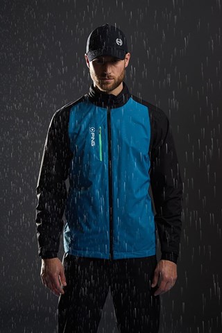 Picture of Ping zns Men's Sensordry Pro Waterproof Jacket - Scuba Blue / Black