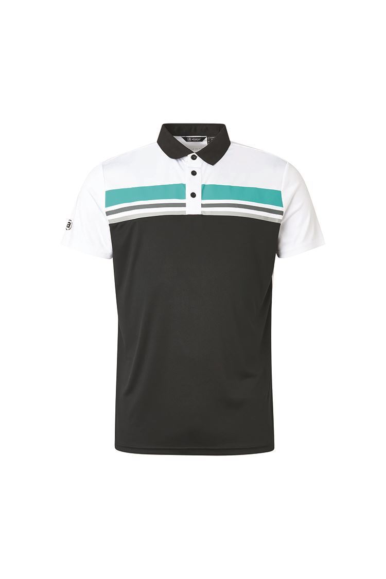 Picture of Abacus Men's Tumble Polo Shirt - Black / White 620