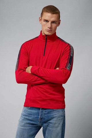 Picture of J.Lindeberg Men's William Mid Layer Sweater - Barbados Cherry - XL ONLY