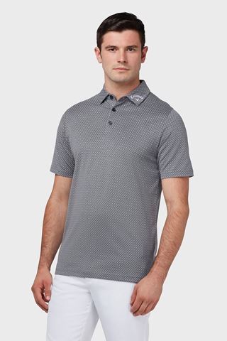 Picture of Callaway Men's Soft Touch Micro Print Polo Shirt - Black Heather 003