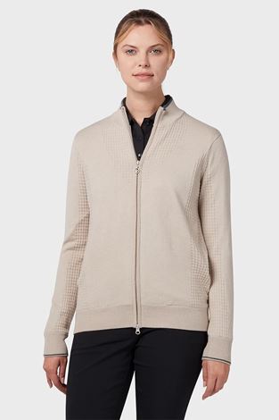 Show details for Callaway Ladies Lined Windstopper Full Zip Cardigan - Chateau Grey