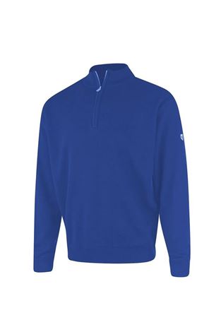Show details for Island Green Men's Zip Neck Lined Knit Sweater - Royal